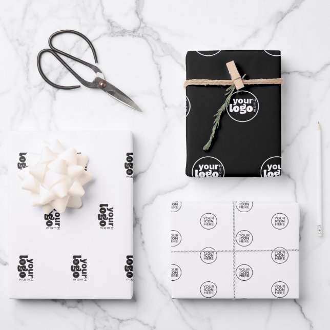 Hoja De Papel De Regalo Moderno Minimal Simple Su Logo Aquí (Anverso)