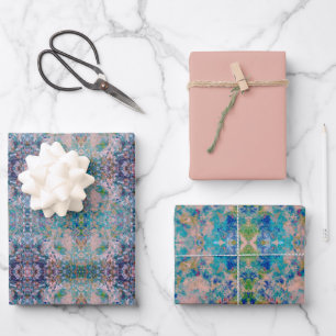 Hoja De Papel De Regalo Moderno, Uno De Un Buen Resumen Con Colores Sangri