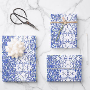 Hoja De Papel De Regalo Moderno y elegante patrón geométrico simple fracta