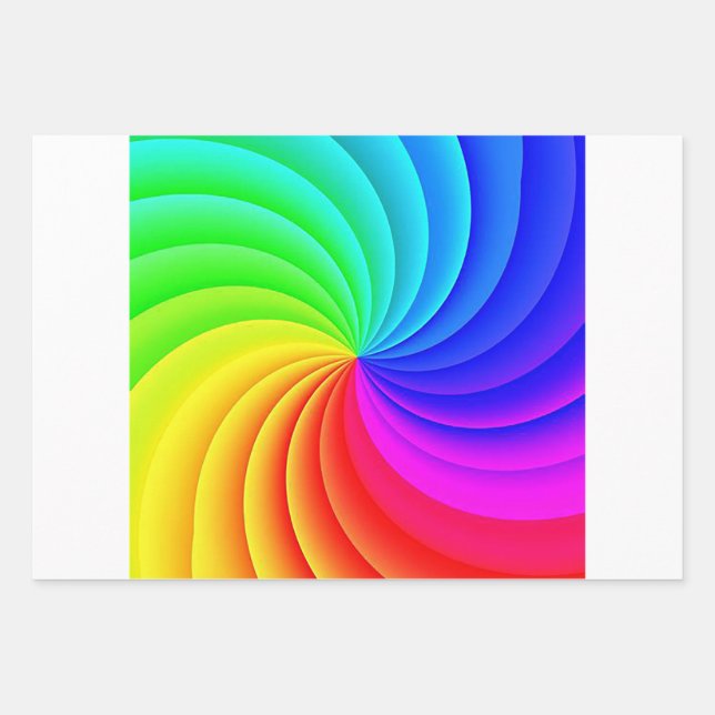 Hoja De Papel De Regalo Molinete Colorido (Anverso)