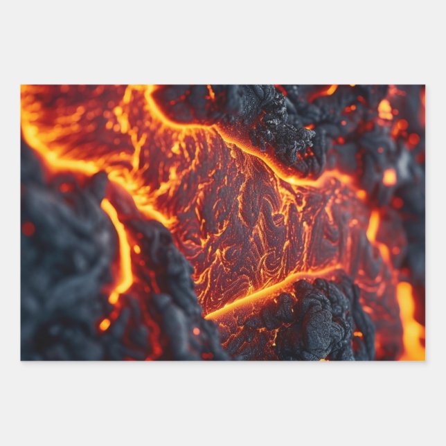 Hoja De Papel De Regalo Molten Lava (Anverso 2)
