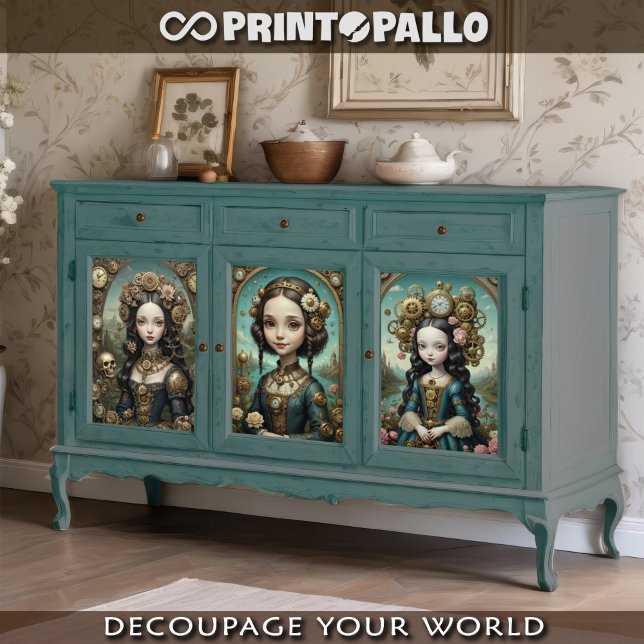 Hoja De Papel De Regalo Mona Lisa en versión de muñeca steampunk (Subido por el creador)