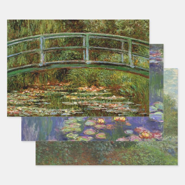 Hoja De Papel De Regalo Monet French Bridge Giverney (Set)