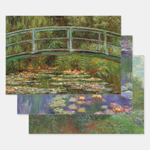 Hoja De Papel De Regalo Monet Puente Japonés Giverney