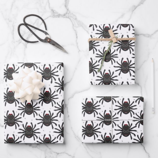 Hoja De Papel De Regalo Monster Spiders (Anverso)