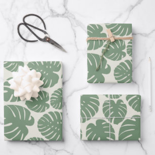Hoja De Papel De Regalo Monstera - Verde