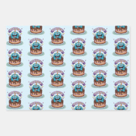 Hoja De Papel De Regalo Monstruo de Cumpleaños