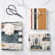 Monstruo lindo Colores de otoño Halloween singular