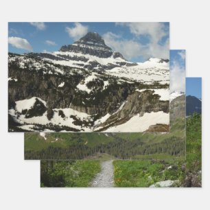 Hoja De Papel De Regalo Montaña Reynolds desde Logan Pass en Glacier Park