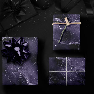 Hoja De Papel De Regalo Moody Agate   Glam Púrpura Indigo Profundo Mediano