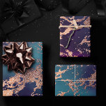 Hoja De Papel De Regalo Moody Luxe Marble | Oro púrpura profundo y Rosa Ve<br><div class="desc">¡Ideal para la artesanía, el envoltorio de regalos y la desconexión de muebles! Mármol de color agua oscuro y sofisticado en una paleta oscura de tono jovial azul turquesa y violeta violeta elegante de inspiración unicornio. Este degradado femenino pintado a mano añade el pop de color perfecto. A partir de...</div>