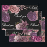 Hoja De Papel De Regalo Moody oscuro acuarela floral negro Bridal Shower<br><div class="desc">"Envuelve tus regalos de ducha de novia con elegancia con nuestras sábanas de papel de envoltura negra de color moreno floral. Con flores ricas y dramáticas en tonos hondos y un fondo negro audaz, este papel de envolvimiento añade un toque sofisticado y elegante a cualquier regalo. Perfecto para una ducha...</div>