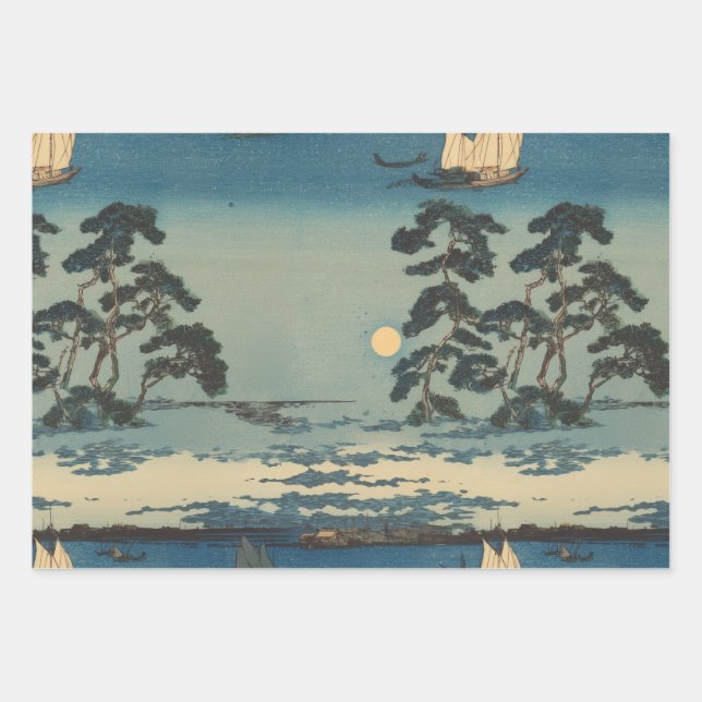 Hoja De Papel De Regalo moonlit night (Anverso)