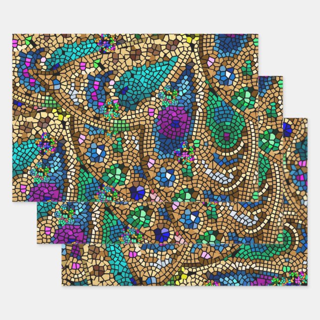 Hoja De Papel De Regalo Mosaico (Set)