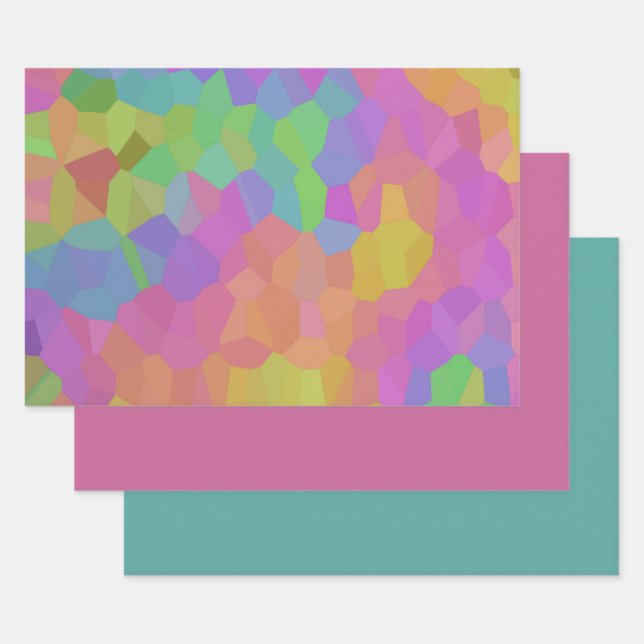 Hoja De Papel De Regalo Mosaicos del aceite de arcoiris (Set)