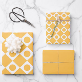 Hoja De Papel De Regalo Mostaza de Mod Retro 60