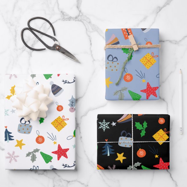 Hoja De Papel De Regalo Motif Navidades de Cute (Anverso)