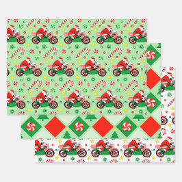 Hoja De Papel De Regalo Motorcycle Holiday Gift Wrapping Paper