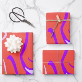 Hoja De Papel De Regalo Movimiento de Color Moderno Energético