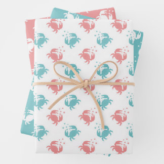 Hoja De Papel De Regalo Mr. Crab Wrapping Paper Flat Sheet Set de 3