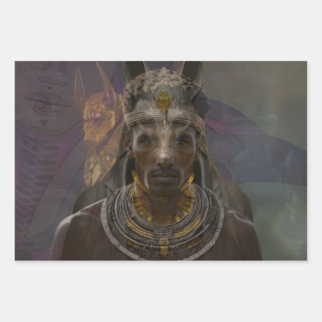 Hoja De Papel De Regalo Muchas Manifestaciones De Anpu (Anverso)