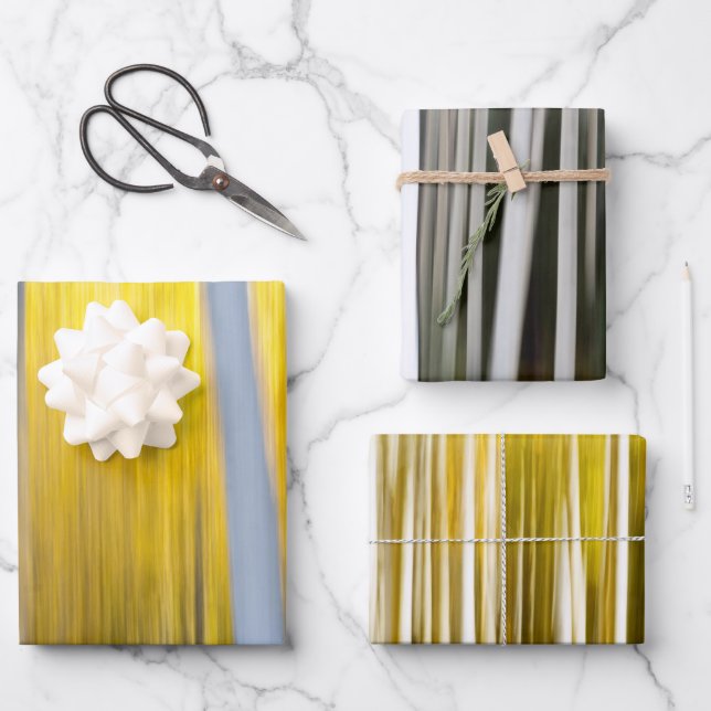 Hoja De Papel De Regalo Muchos árboles de Aspen (Anverso)