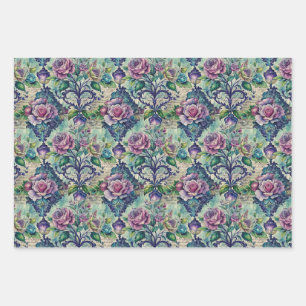 Hoja De Papel De Regalo Muebles con patrón floral sin fisuras Decoupage