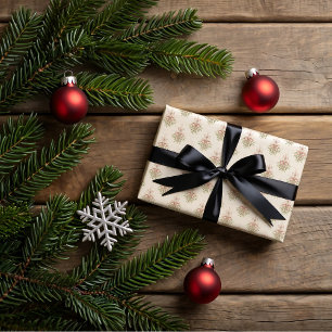 Hoja De Papel De Regalo Muérdago, galletas de Navidad 