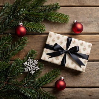 Hoja De Papel De Regalo Muérdago, galletas de Navidad