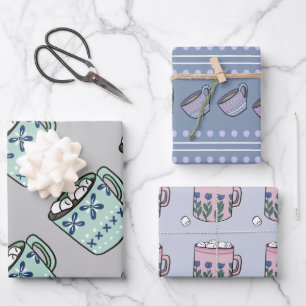 Hoja De Papel De Regalo Mug de chocolate caliente suave y acogedor