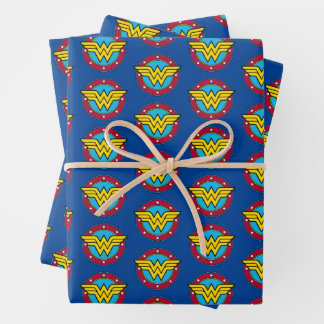 Hoja De Papel De Regalo Mujer Maravilla | Logotipo de cosecha Círculo y Es
