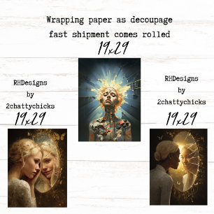 Hoja De Papel De Regalo Mujeres Rotas Pero Hechas Enteras Empapelado Decou