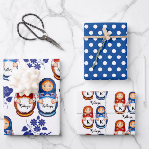 Hoja De Papel De Regalo Muñecas Matryoshka personalizadas