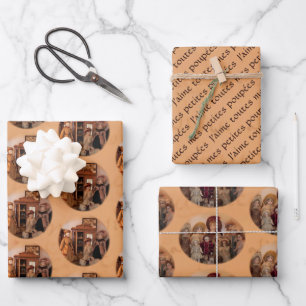 Hoja De Papel De Regalo Muñecas y amigos franceses