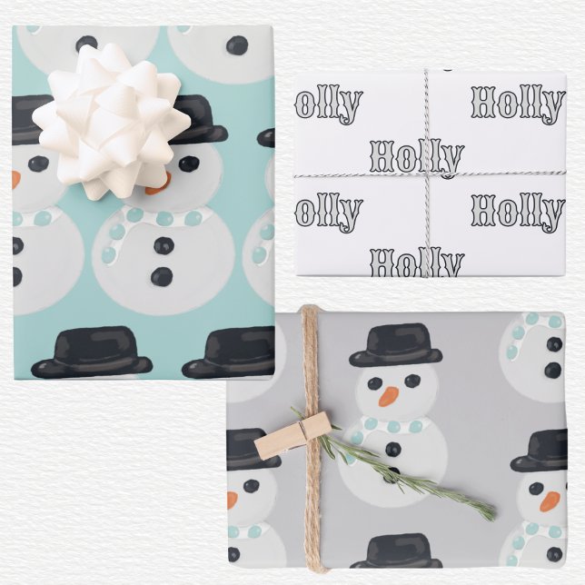 Hoja De Papel De Regalo Muñeco de Navidad  (Subido por el creador)