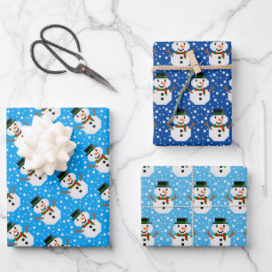 Hoja De Papel De Regalo Muñeco de nieve de arte de píxeles