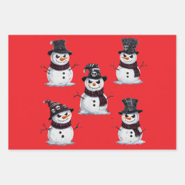 Hoja De Papel De Regalo Muñeco de nieve gótico