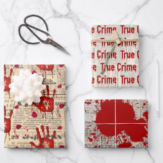 Hoja De Papel De Regalo Murder mystery crime fan cold case bloody 