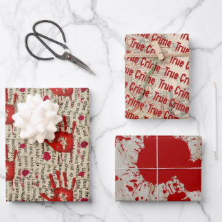 Hoja De Papel De Regalo Murder mystery crime fan cold case bloody 