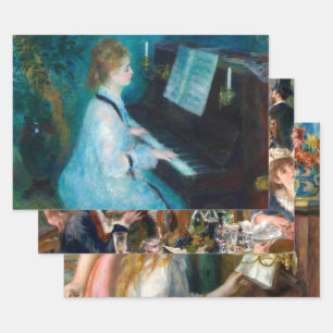 Hoja De Papel De Regalo Música de piano de mujer de Renoir