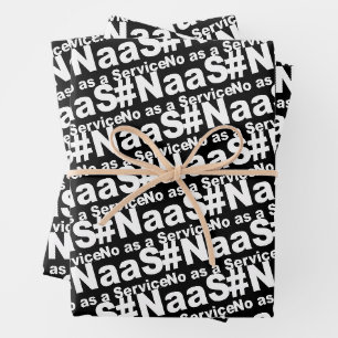Hoja De Papel De Regalo NAAS No As A Service Diciendo Graciosamente
