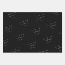 Hoja De Papel De Regalo Nacimiento Feliz Negro