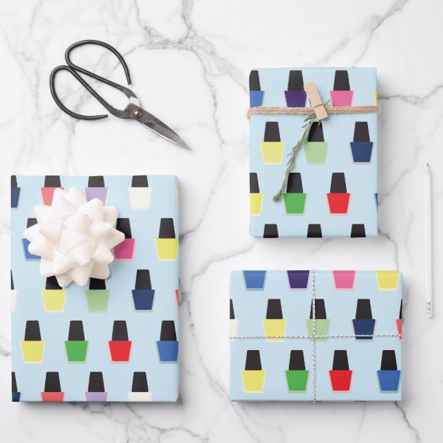 Hoja De Papel De Regalo Nail Polaco (Anverso)