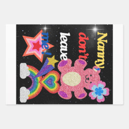 Hoja De Papel De Regalo Nanny, ¡no me dejes!