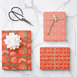 Hoja De Papel De Regalo Naranja Clementine Fruit