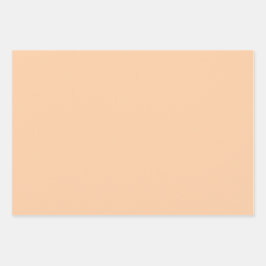 Hoja De Papel De Regalo naranja minimalista y colores sólidos marrones Sen