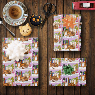 Hoja De Papel De Regalo Naranja Tabby Kitchen Counter Top