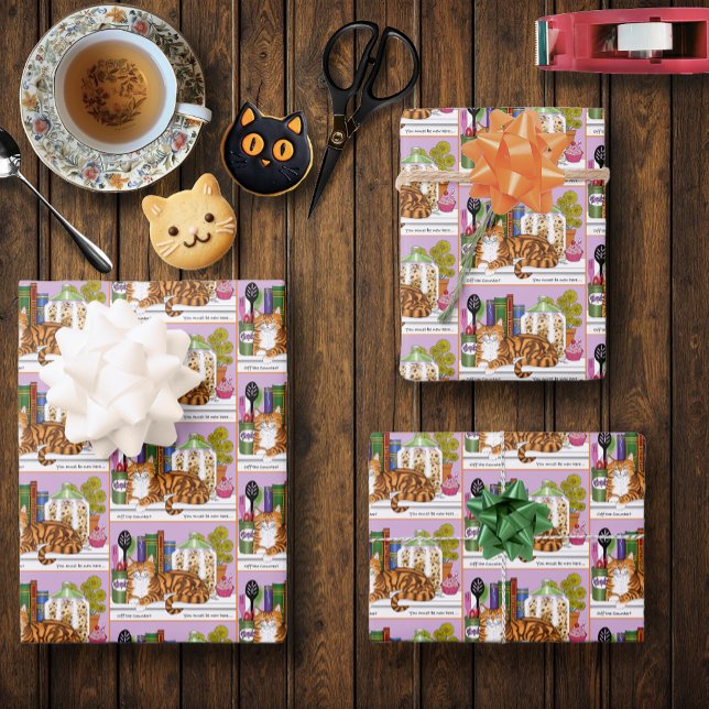 Hoja De Papel De Regalo Naranja Tabby Kitchen Counter Top (Subido por el creador)