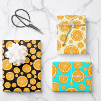 Hoja De Papel De Regalo Naranja Verano Slice Citrus Fruit