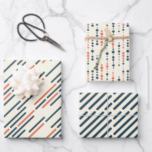 Hoja De Papel De Regalo naranja Vol 2 azul